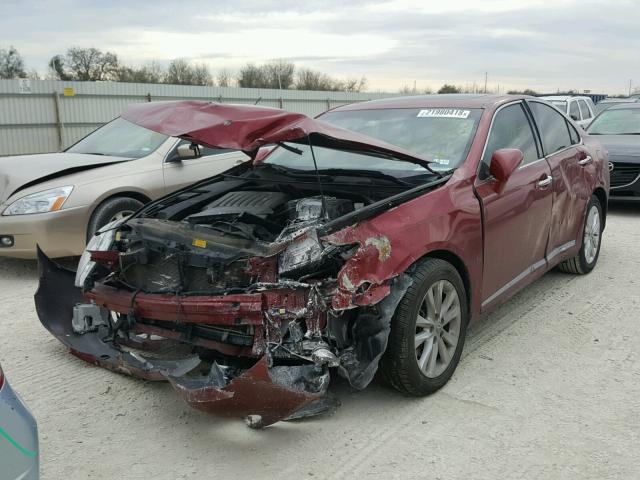 JTHBK1EG8A2343433 - 2010 LEXUS ES 350 RED photo 2