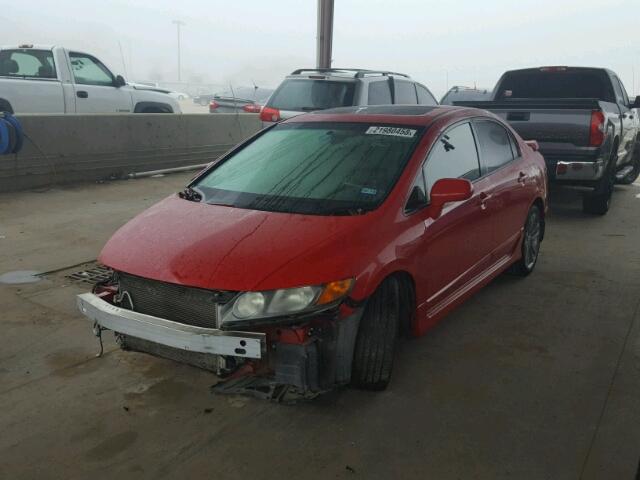 2HGFA55568H706939 - 2008 HONDA CIVIC SI RED photo 2