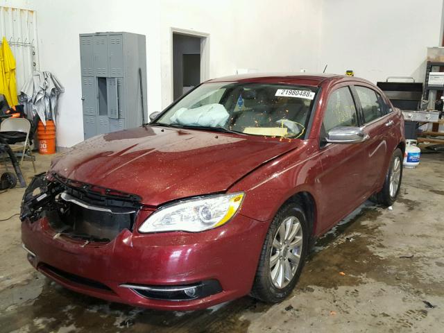 1C3CCBCG4EN128359 - 2014 CHRYSLER 200 LIMITE RED photo 2