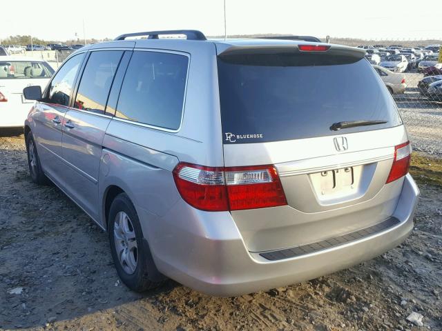 5FNRL38646B447580 - 2006 HONDA ODYSSEY EX SILVER photo 3