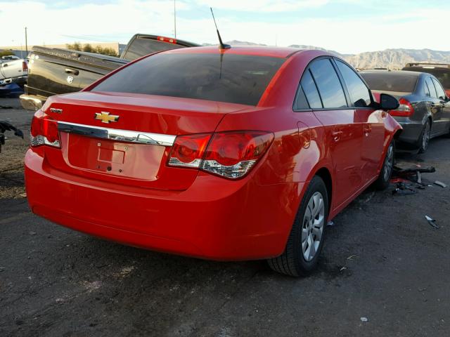 1G1PA5SGXE7128255 - 2014 CHEVROLET CRUZE LS RED photo 4