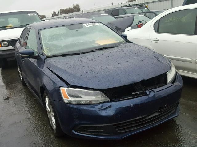 3VWDP7AJ1CM396788 - 2012 VOLKSWAGEN JETTA SE BLUE photo 1