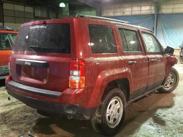 1C4NJPBBXHD166699 - 2017 JEEP PATRIOT SP RED photo 4