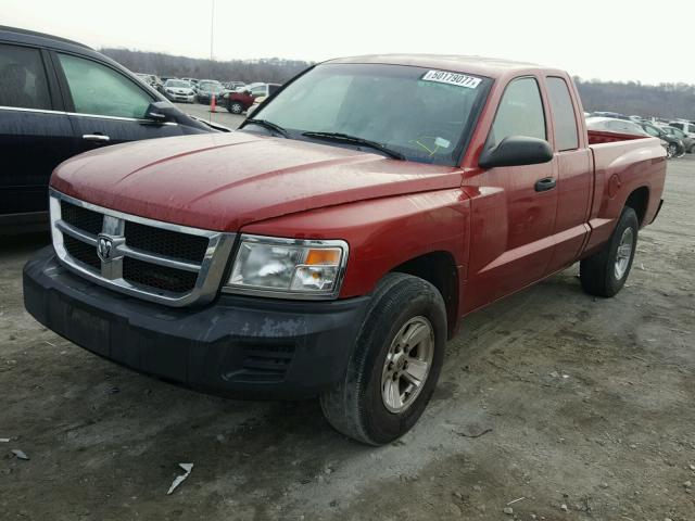 1D7HE32KX8S565155 - 2008 DODGE DAKOTA SXT MAROON photo 2