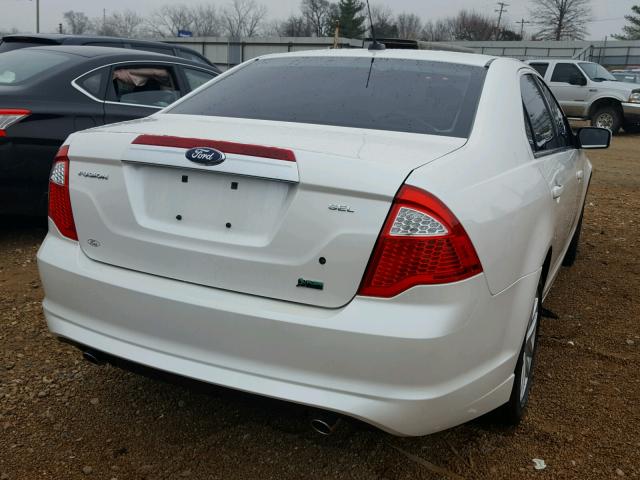 3FAHP0JG4AR282354 - 2010 FORD FUSION SEL WHITE photo 4