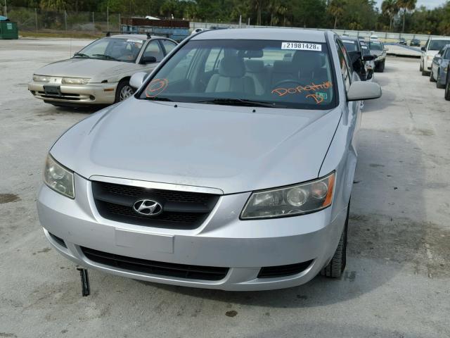 5NPET46C58H309189 - 2008 HYUNDAI SONATA SILVER photo 9