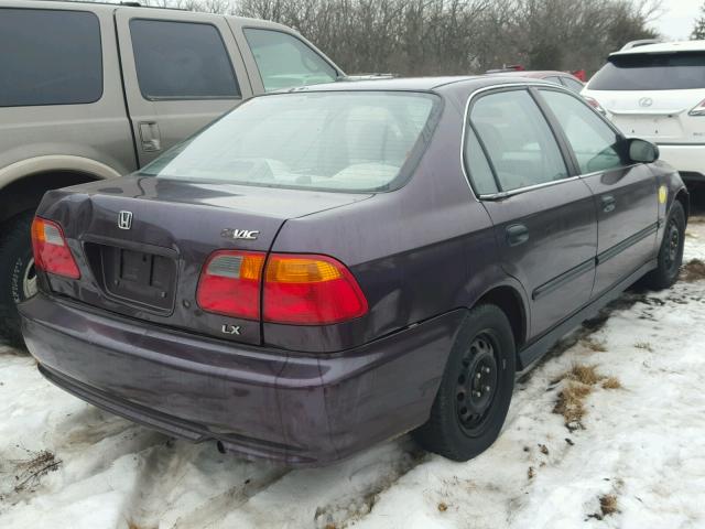 1HGEJ6675YL006849 - 2000 HONDA CIVIC LX PURPLE photo 4