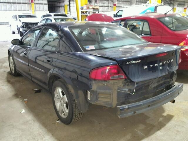 1B3EL46XX2N105676 - 2002 DODGE STRATUS SE BLUE photo 3