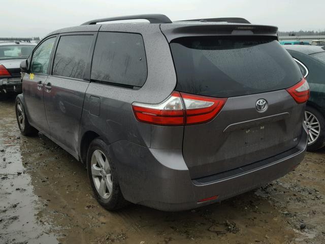 5TDKK3DC0FS606994 - 2015 TOYOTA SIENNA LE SILVER photo 3