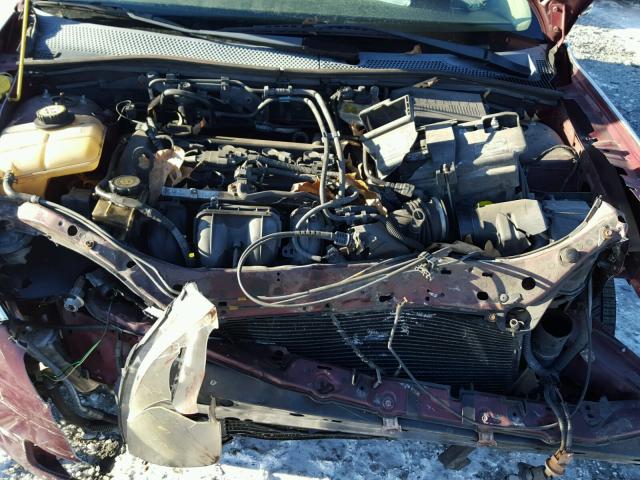 1FAHP34N66W159848 - 2006 FORD FOCUS ZX4 BURGUNDY photo 7