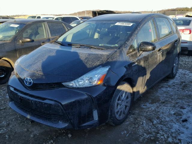 JTDZN3EU7FJ021694 - 2015 TOYOTA PRIUS V BLACK photo 2