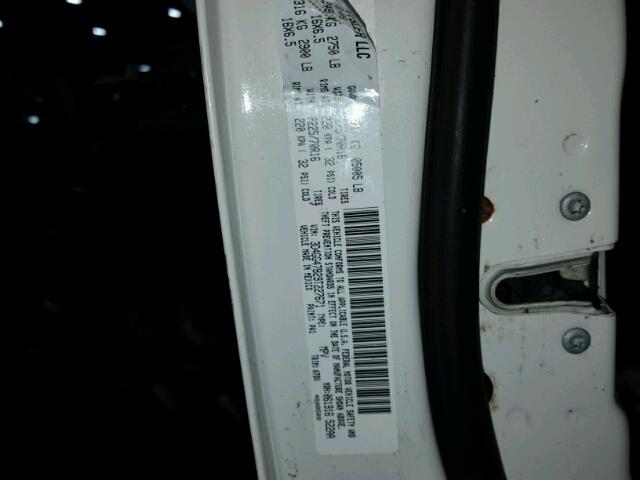 3D4GG47B29T227671 - 2009 DODGE JOURNEY SE WHITE photo 10