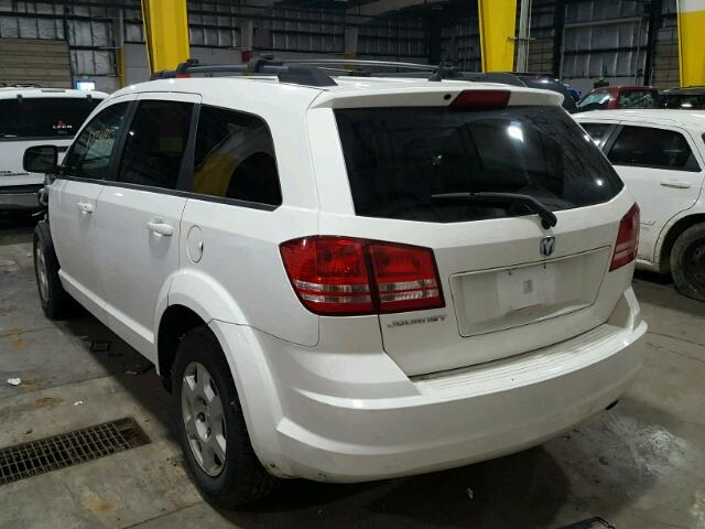 3D4GG47B29T227671 - 2009 DODGE JOURNEY SE WHITE photo 3