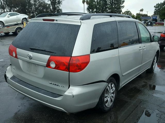 5TDZA23C86S418186 - 2006 TOYOTA SIENNA CE SILVER photo 4