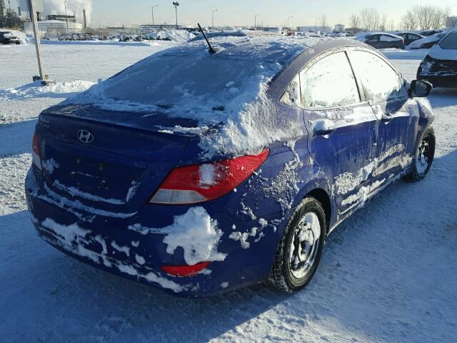 KMHCT4AE8CU270687 - 2012 HYUNDAI ACCENT GLS BLUE photo 4