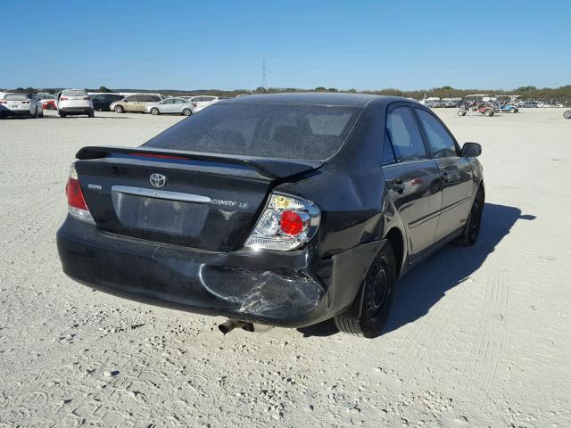 4T1BE32K05U392225 - 2005 TOYOTA CAMRY LE BLACK photo 4