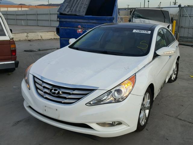 5NPEC4AC1CH394175 - 2012 HYUNDAI SONATA SE WHITE photo 2