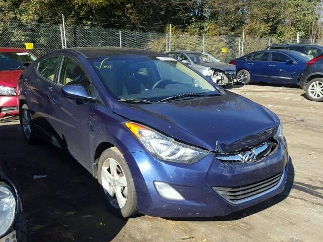 5NPDH4AE2DH224116 - 2013 HYUNDAI ELANTRA GL BLUE photo 1