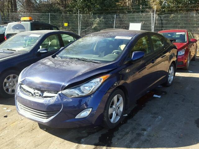 5NPDH4AE2DH224116 - 2013 HYUNDAI ELANTRA GL BLUE photo 2