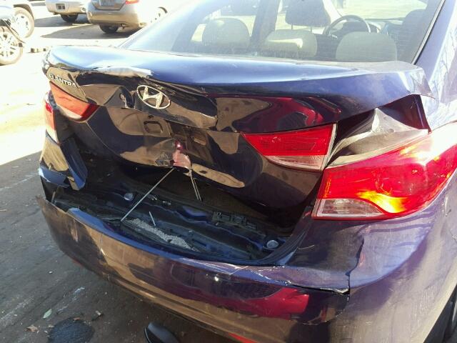 5NPDH4AE2DH224116 - 2013 HYUNDAI ELANTRA GL BLUE photo 9