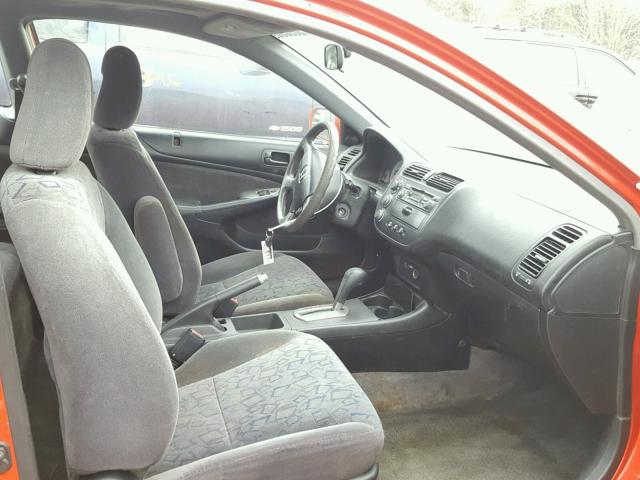 1HGEM22902L032029 - 2002 HONDA CIVIC EX წითელი ფოტო 5