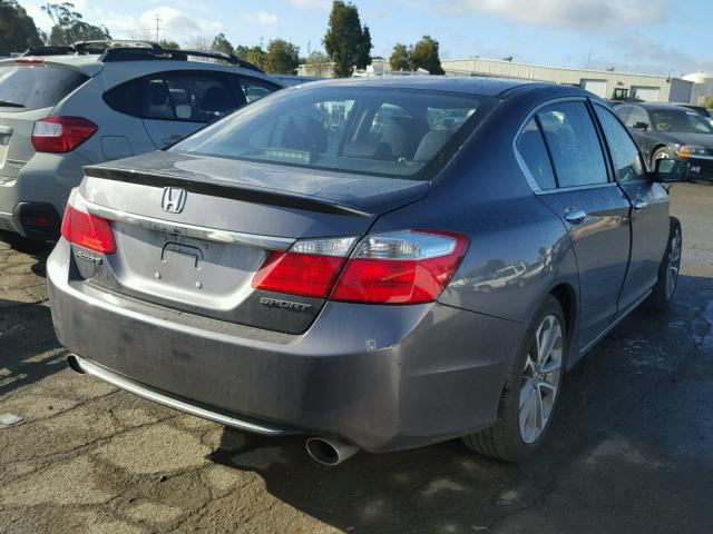 1HGCR2F51FA270635 - 2015 HONDA ACCORD SPO GRAY photo 4