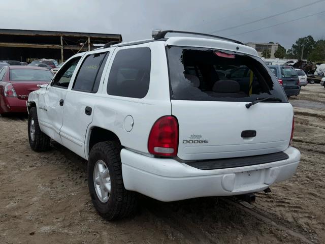 1B4HR28Y4YF108299 - 2000 DODGE DURANGO WHITE photo 3