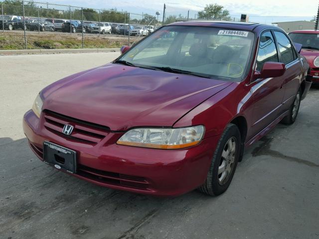 1HGCG56681A035352 - 2001 HONDA ACCORD EX RED photo 2