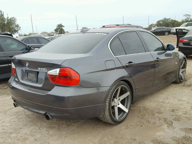 WBAVB73538KY65039 - 2008 BMW 335 I GRAY photo 4