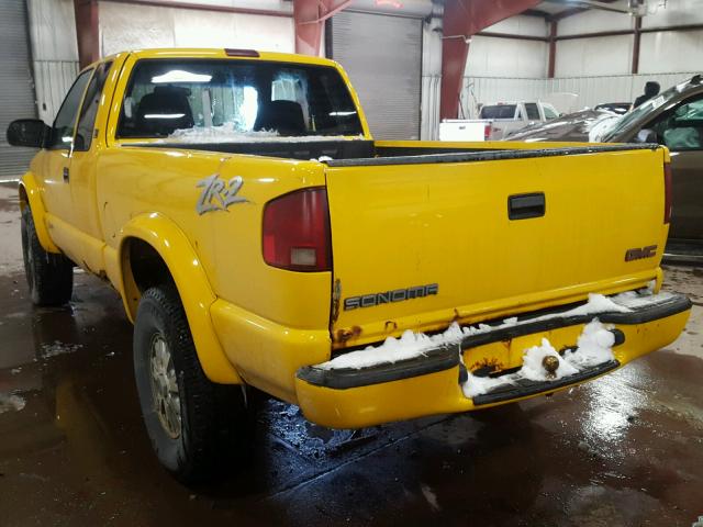 1GTCT19XX38151167 - 2003 GMC SONOMA YELLOW photo 3