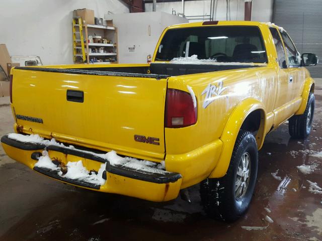 1GTCT19XX38151167 - 2003 GMC SONOMA YELLOW photo 4