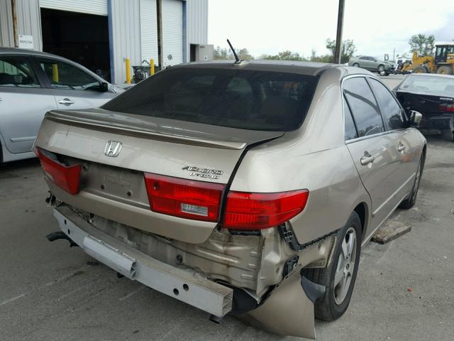 JHMCN36485C001251 - 2005 HONDA ACCORD HYB GOLD photo 4