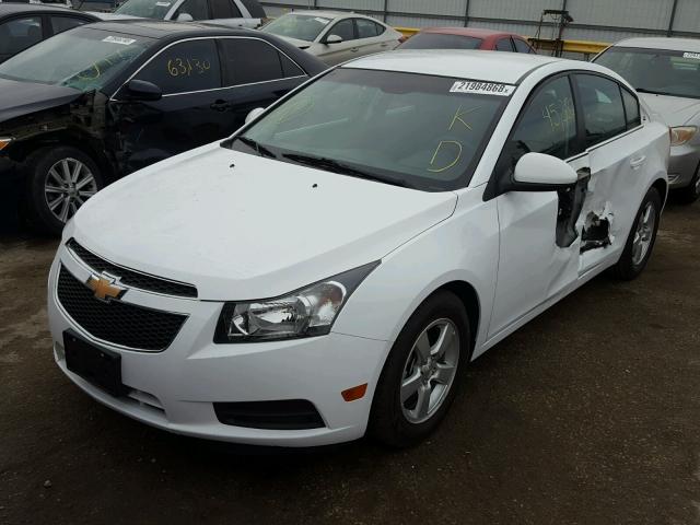 1G1PK5SB7E7383611 - 2014 CHEVROLET CRUZE LT WHITE photo 2