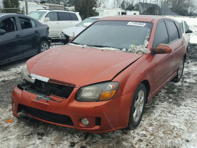 KNAFE162985011990 - 2008 KIA SPECTRA5 5 ORANGE photo 2