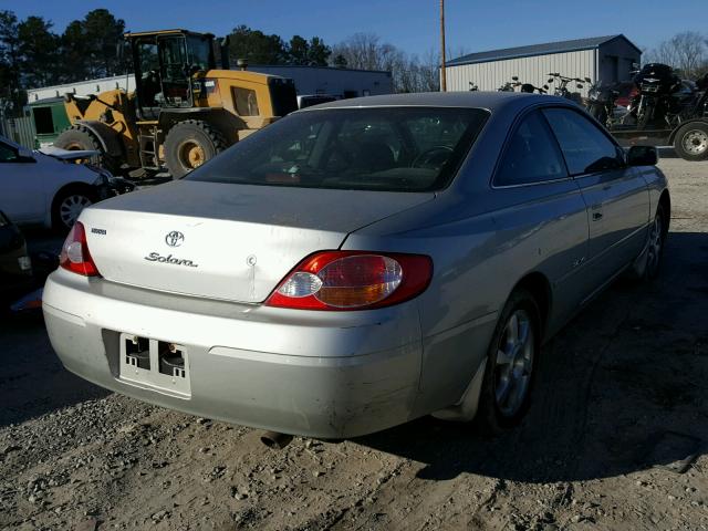 2T1CF22PX2C600907 - 2002 TOYOTA CAMRY SOLA SILVER photo 4