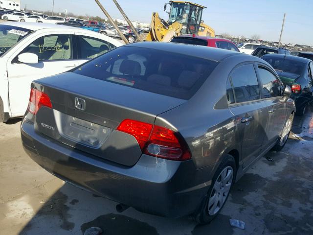 1HGFA16536L151889 - 2006 HONDA CIVIC LX GRAY photo 4