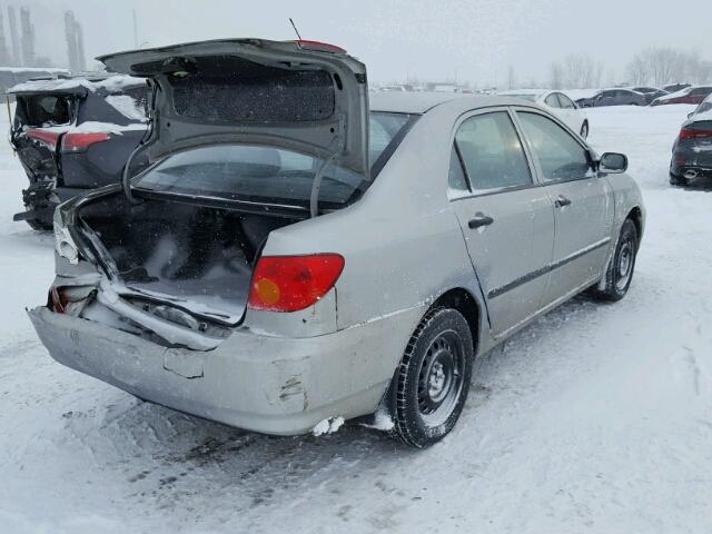 2T1BR32E03C735788 - 2003 TOYOTA COROLLA CE GRAY photo 4