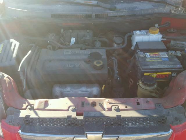 KL1TD56617B059543 - 2007 CHEVROLET AVEO BASE წითელი ფოტო 7