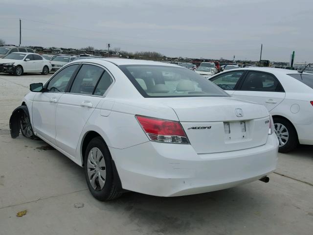 1HGCP26309A047219 - 2009 HONDA ACCORD LX WHITE photo 3