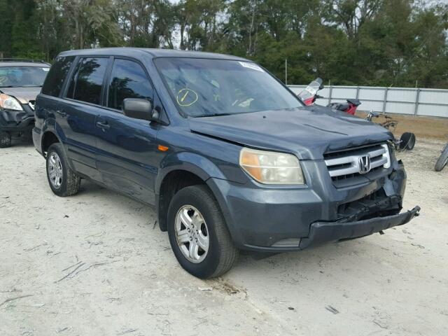 5FNYF28196B035351 - 2006 HONDA PILOT LX GRAY photo 1