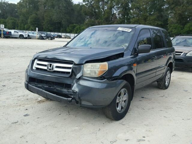 5FNYF28196B035351 - 2006 HONDA PILOT LX GRAY photo 2