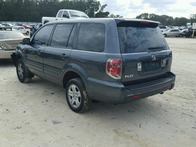 5FNYF28196B035351 - 2006 HONDA PILOT LX GRAY photo 3