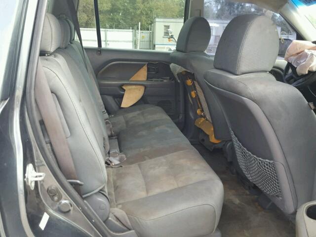 5FNYF28196B035351 - 2006 HONDA PILOT LX GRAY photo 6