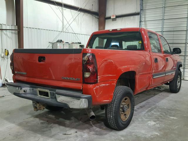 1GCHC23U75F800934 - 2005 CHEVROLET SILVERADO RED photo 4