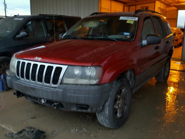 1J4GW48S72C275371 - 2002 JEEP GRAND CHER RED photo 2