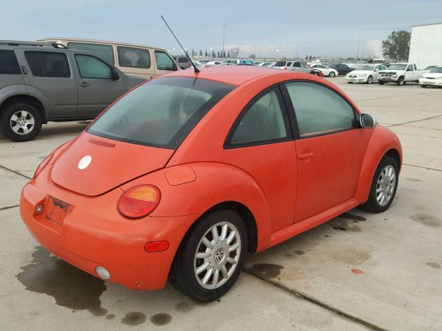 3VWCK31C85M417319 - 2005 VOLKSWAGEN NEW BEETLE ORANGE photo 4
