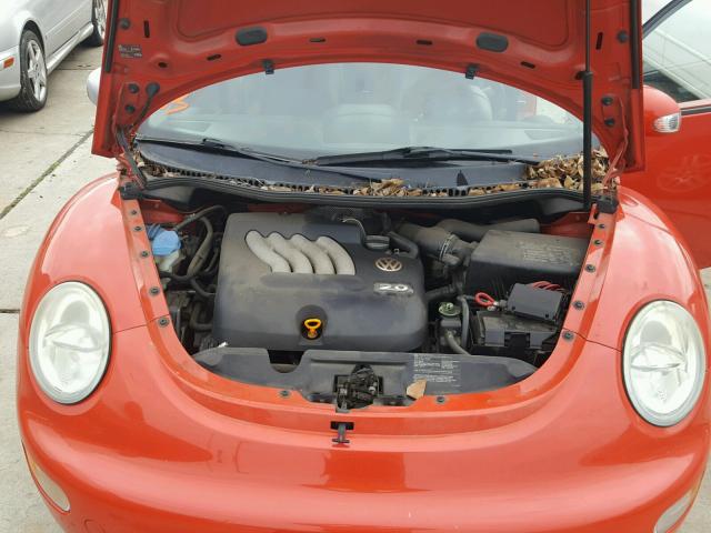 3VWCK31C85M417319 - 2005 VOLKSWAGEN NEW BEETLE ORANGE photo 7