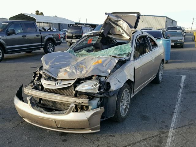 1HGEM21902L007732 - 2002 HONDA CIVIC EX თაფლისფერი ფოტო 2