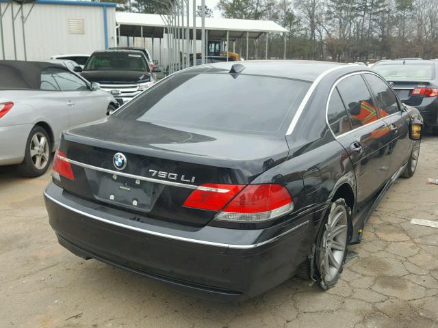 WBAHN83566DT28662 - 2006 BMW 750 LI BLACK photo 4