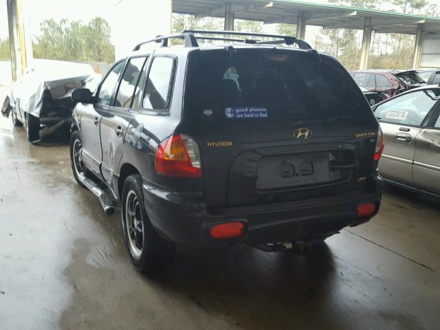 KM8SC73D34U726680 - 2004 HYUNDAI SANTA FE G BLACK photo 3